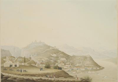 &quot;LIBADIA 1833 am 19 October&quot;, η Λιβαδειά το 1833. Υδατογραφία του Α. Haubenschmid, 1833.