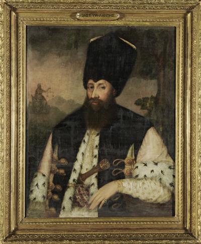 Προσωπογραφία του Κωνσταντίνου Υψηλάντη, ελαιογραφία σε μουσαμά.