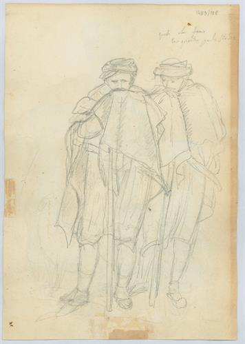 &quot;Φρουροί των δρόμων&quot;, του Γεράσιμου Πιτζαμάνου, μολύβι σε χαρτί, 1818/1820.