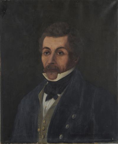 Προσωπογραφία του Ιωάννη Π. Κλάδου (1788-1846), ελαιογραφία σε μουσαμά.