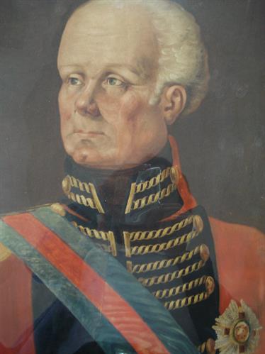 Προσωπογραφία του στρατηγού Sir Thomas Maitland, πρώτου Ύπατου Αρμοστού των Ιονίων Νήσων (1815-1823), του Γεράσιμου Πιτζαμάνου, ελαιογραφία σε χαρτόνι.