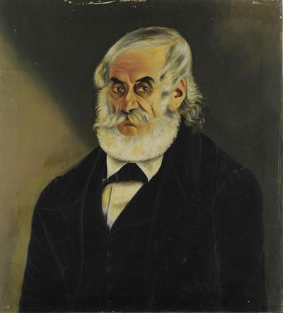 Προσωπογραφία του Παναγιώτη Σέκερη, ελαιογραφία σε μουσαμά.