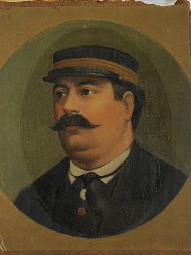 Προσωπογραφία του Νικολάου Σουρμελή, ελαιογραφία σε μουσαμά, πριν το 1896.