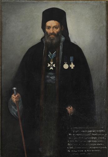 Προσωπογραφία του Θεοδώρητου Βρεσθένη (1787-1843), ελαιογραφία σε μουσαμά.