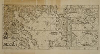 &quot;ARCHIPELAGUSCHE EYLANDEN&quot;. Χάρτης του βορείου Αιγαίου Πελάγους. Ασπρόμαυρη χαλκογραφία, [Gerard Van Keulen], [1717].