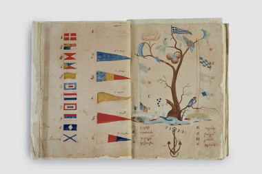 Naval flag signalling book of the ship “Leonidas”, belonging to Nikolis Apostolis, admiral of the fleet of Psara island